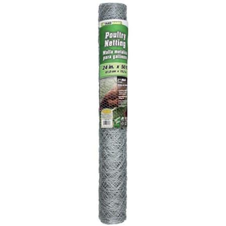 Midwest Airlines Midwest Air 308474B 24 in. x 50 ft. 2 in. Mesh Galvanized Poultry Net 493582